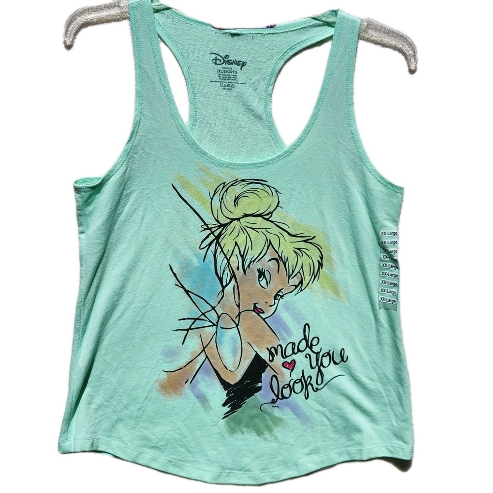 DISNEY x DEL SOL Tinkerbell Tank Top Women 2XL Blue Color Changing Racerback NEW - Picture 3 of 9